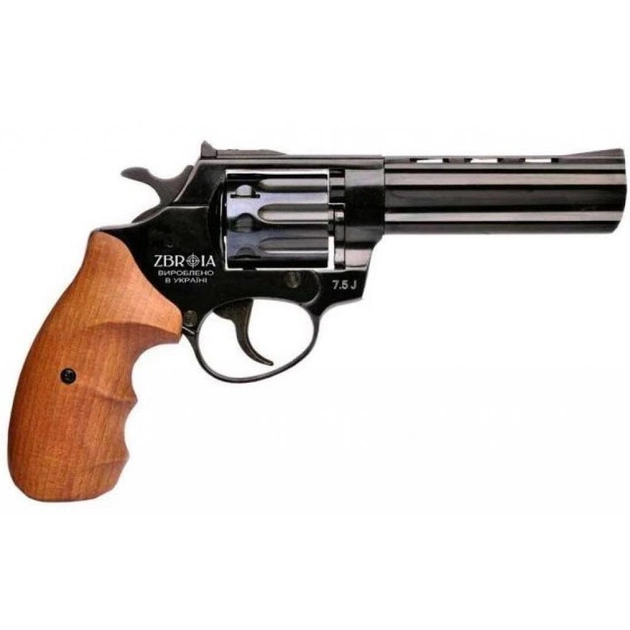 Револьвер под патрон Флобера ZBROIA Profi-4,5' 4 мм черный/бук (3726.00.32) - изображение 2