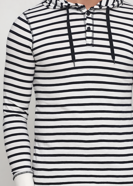 толстовка H&M L Белый 0187652_полоска_02 - изображение 3