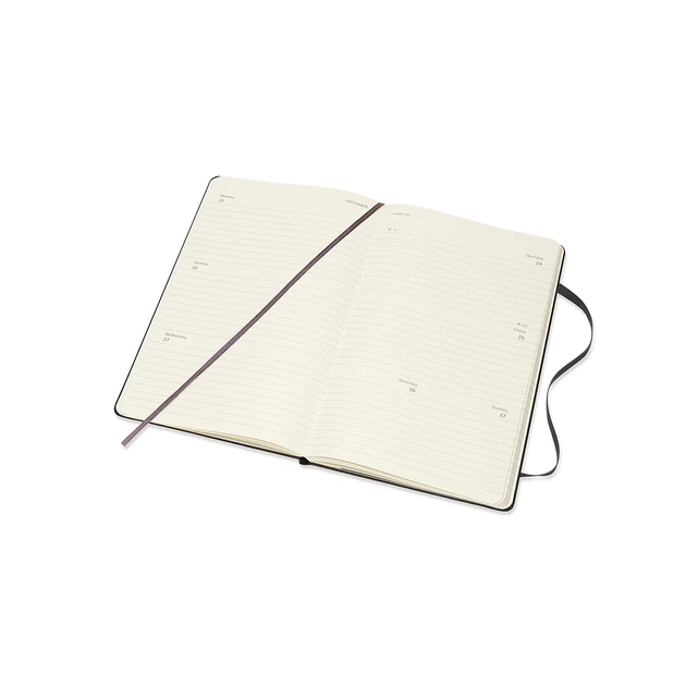 Щотижневик Moleskine Горизонтальний 2019-2020 середній Чорний (8058647629568) - изображение 6