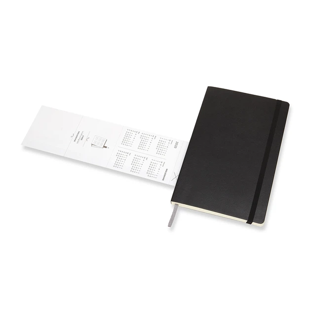 Щотижневик Moleskine 2019-2020 середній Чорний М’який (8058647629490) - изображение 2