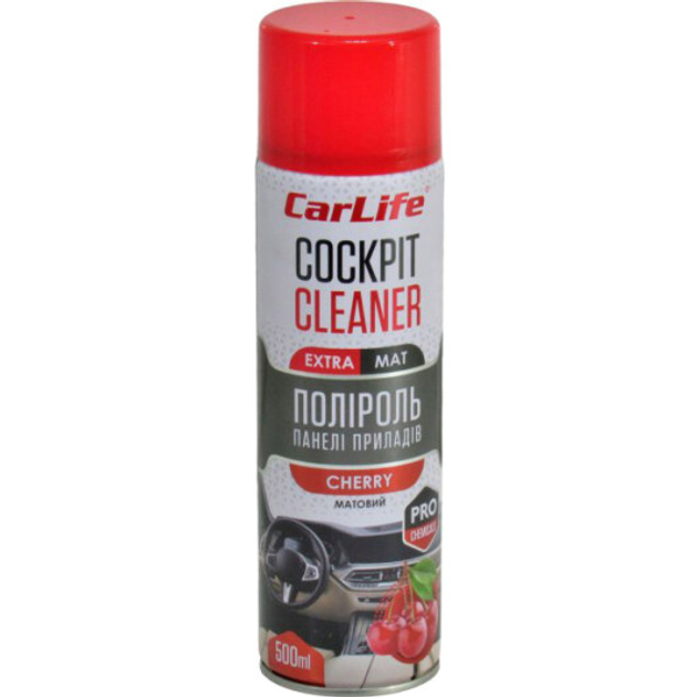 Очищувач-поліроль пластика Carlife COCKPIT CLEANER EXTRA MAT CHERRY