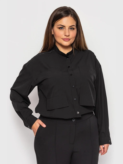 Блуза "Синобия" (черный) 56 (XXXXL) - Фото 6 Блуза "Синобия" (черный) 56 (XXXXL) - изображение 6