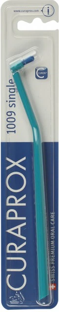 Зубная щетка монопучковая Curaprox CS 1009 Single & Sulcular 9 мм Бирюзовая (CS 1009-05) (7612412100907_turquoise) - Фото 1 Зубная щетка монопучковая Curaprox CS 1009 Single & Sulcular 9 мм Бирюзовая (CS 1009-05) (7612412100907_turquoise) - изображение 1
