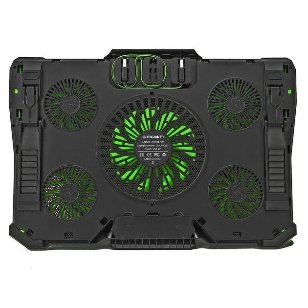 Охлаждающая подставка под ноутбук CROWN CMLS-K332 Green до 19 " - изображение 8