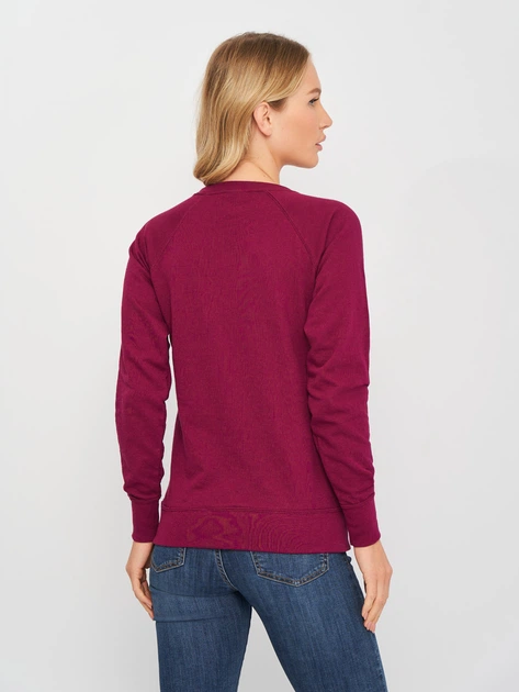 Свитшот женский Fruit of the loom Raglan Lightweight 062146041 M Бордовый - Фото 2 Свитшот женский Fruit of the loom Raglan Lightweight 062146041 M Бордовый - изображение 2