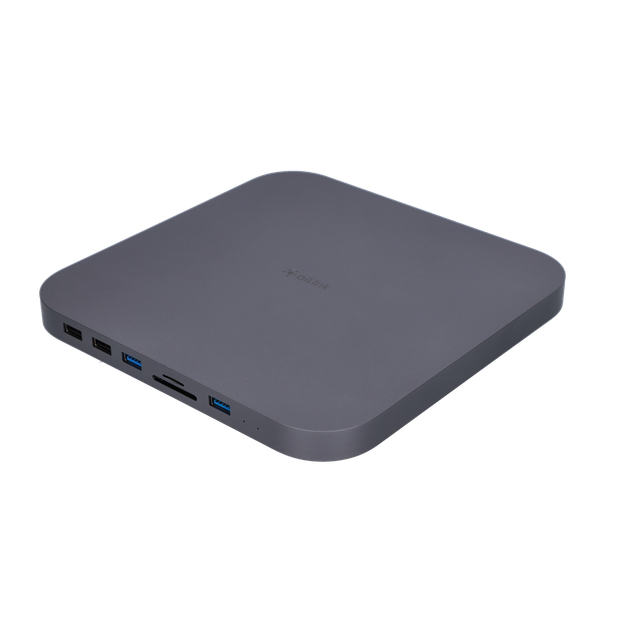 USB-хаб адаптер Ailink Aluminium USB-C Mac mini Hub Card Reader HDD/SDD slot Space Grey - зображення 2
