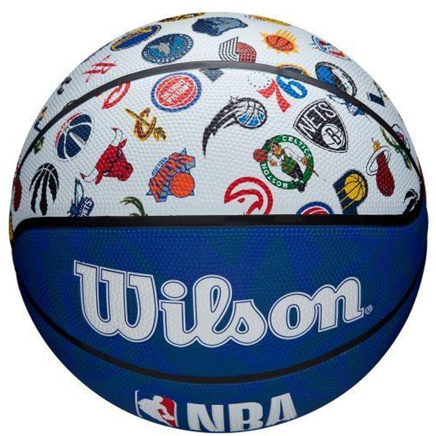 М'яч баскетбольний Wilson NBA ALL TEAM Outdoor Size 7 (WTB1301XBNBA) - зображення 2