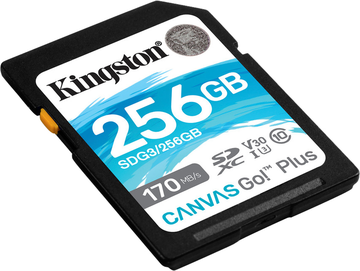 Карта памяти Kingston SDXC 256GB Canvas Go! Plus Class 10 UHS-I U3 V30  (SDG3/256GB) – фото, отзывы, характеристики в интернет-магазине ROZETKA