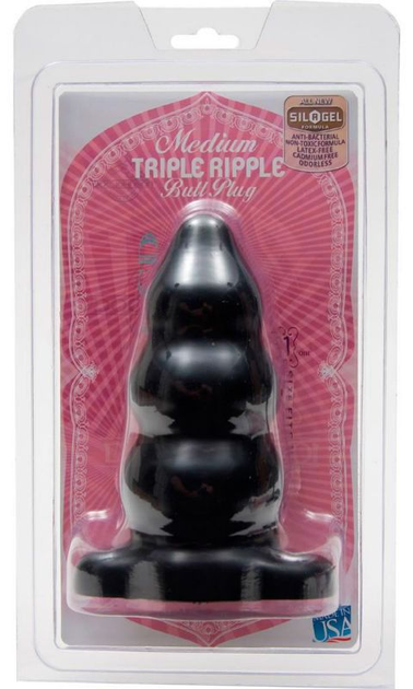 Товста анальна пробка Trip Ripp Butt Plug Large колір чорний (00497005000000000) - зображення 1