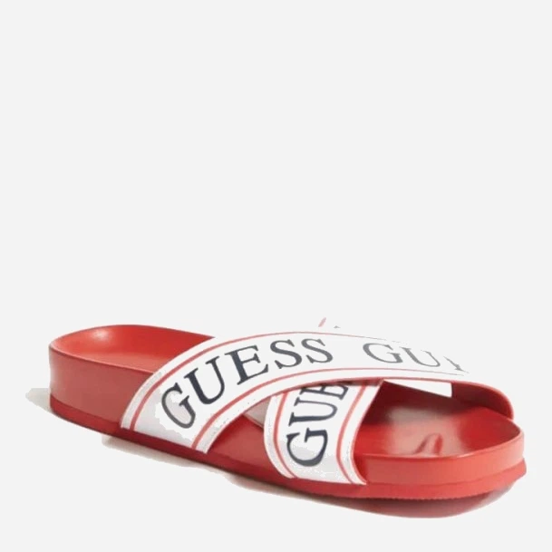 Шлепанцы Guess 35 22.5 см Красные с белым (H2000029548185) - Фото 2 Шлепанцы Guess 35 22.5 см Красные с белым (H2000029548185) - изображение 2