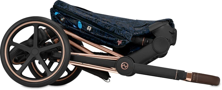 Прогулочная коляска Cybex Priam Fashion Edition Jewels of Nature dark blue шасси Rose Gold - изображение 10