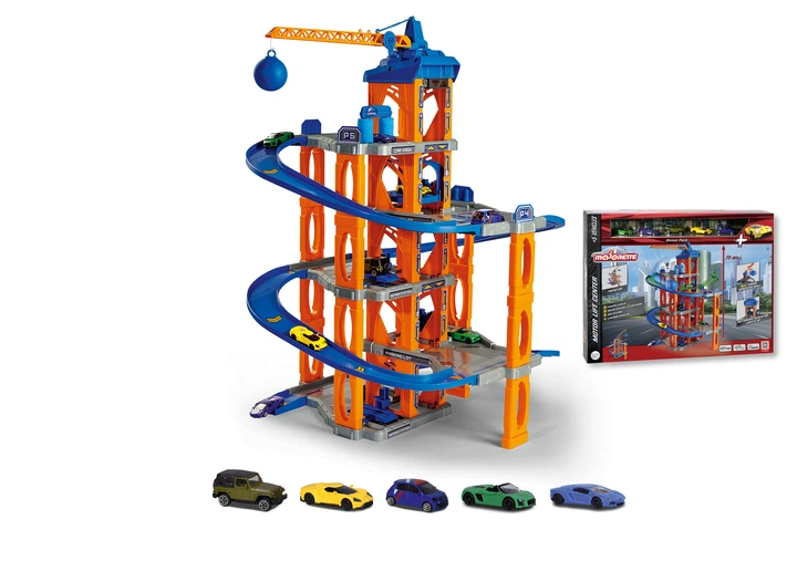 Zestaw do zabawy Majorette Auto centrum 5 poziomów 5 samochodów zmotoryzowana winda (2059987) (3467452062579) - obraz 3