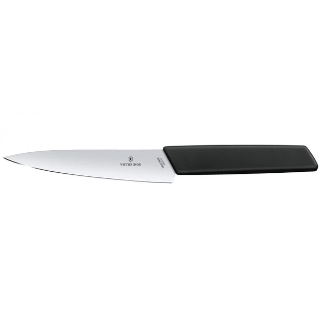 Универсальный кухонный нож Victorinox SWISS MODERN 15см черн 6.9013.15B - Фото 2 Универсальный кухонный нож Victorinox SWISS MODERN 15см черн 6.9013.15B - изображение 2
