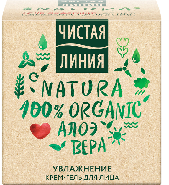 Крем-гель для лица Чиста Лінія Natura Увлажнение 45 мл (8714100839362 ...
