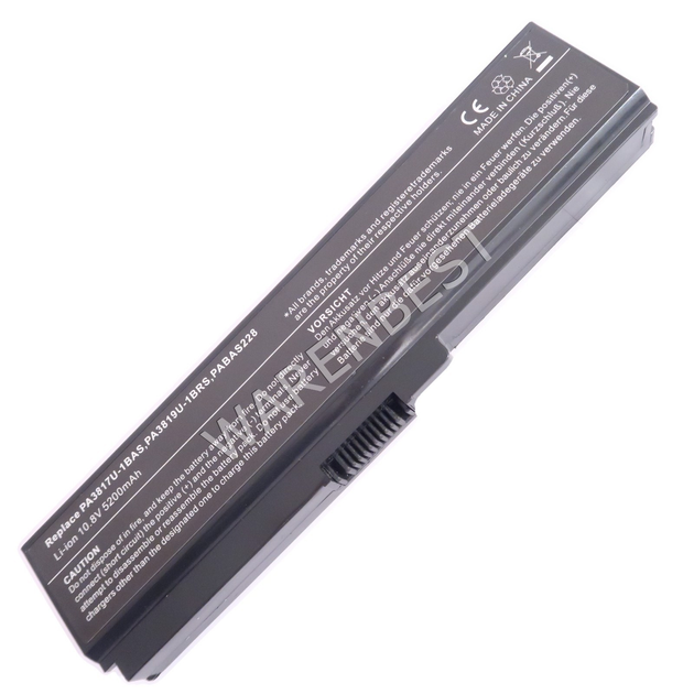 Аккумулятор батарея для TOSHIBA PA3817U-1BAS PA3817U-1BRS 5200mAh 10V ...