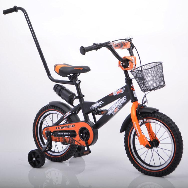 Детский Велосипед с ручкой HAMMER-14 S600 Колёса 14 Черный – фото ...