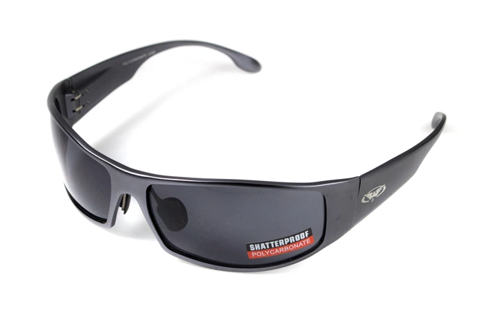 Очки спортивные защитные открытые Global Vision BAD-ASS-1 GunMetal серые - изображение 4