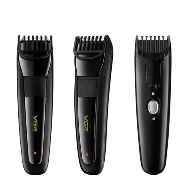 Машинка для стрижки VGR V-015 аккумуляторная беспроводная 5 Вт с USB зарядкой Черная (12649) - изображение 2