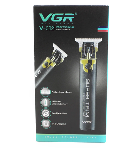 Машинка для стрижки VGR Super Trim V-082 электрическая беспроводная профессиональная с 3 насадками Черная (12644) - изображение 7