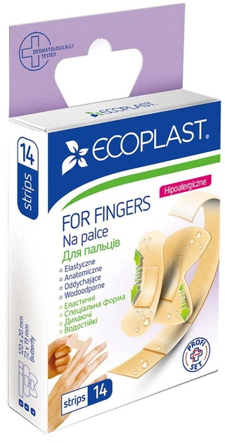 Набір пластирів Nordeplast медичних еластичних «Для пальців» 14 шт. (4751028532283) - зображення 1