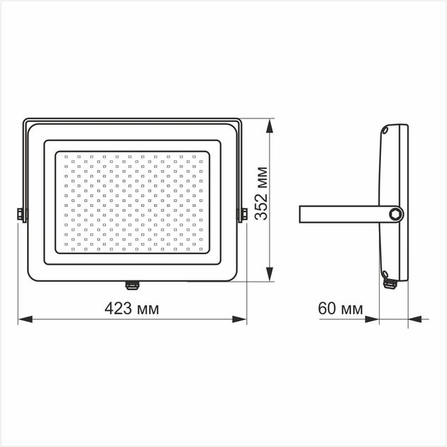 LED прожектор VIDEX PREMIUM 150W 5000K 220V White (VL-F1505W) - изображение 3