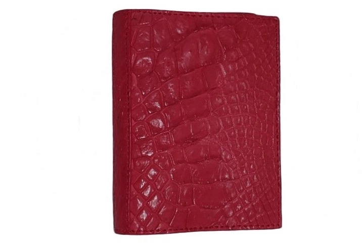 Обкладинка для документів Croco Leather з шкіри крокодила червона - Фото 1 Обкладинка для документів Croco Leather з шкіри крокодила червона - зображення 1