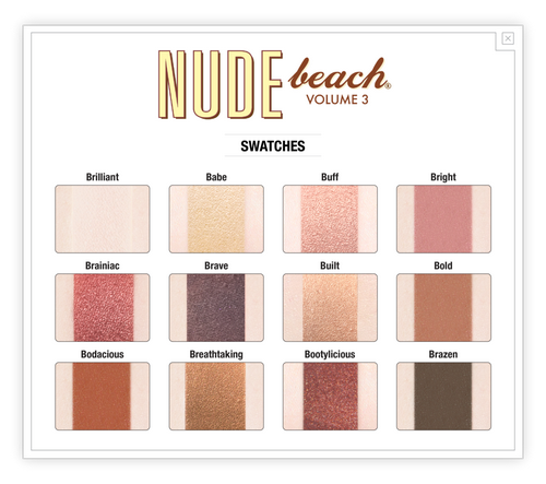 Палетка теней для век theBalm Palettes Nude Beach Volume 3 Eyeshadow Palette (в наличии) - изображение 2