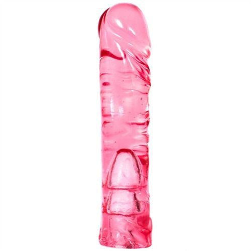 Насадка для страпона Doc Johnson Vac-u-lock Crystal Jellies Dong 8 Inch Pink (08919 трлн) - зображення 1