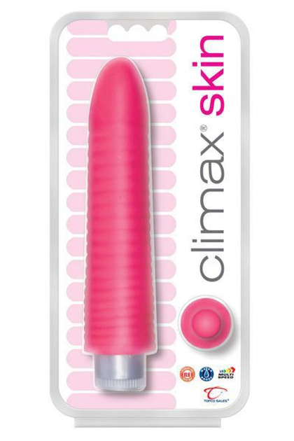 Вібратор з кібершкіри Climax Skin 7 inch Neon Pink, 17.5 см колір рожевий (12368016000000000) - зображення 1