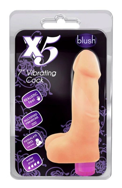 Вібратор Blush Novelties X5 7 Inch Vibrating Cock (17768000000000000) - зображення 2