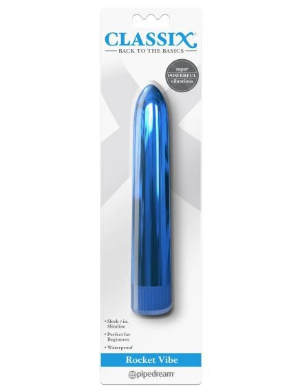 Вибратор гладкий Pipedream Classix Rocket Vibe цвет синий (04029007000000000) - Фото 3 Вибратор гладкий Pipedream Classix Rocket Vibe цвет синий (04029007000000000) - изображение 3