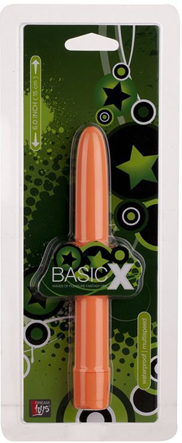 Вибратор BasicX 6 inch цвет оранжевый (08662013000000000) - изображение 2