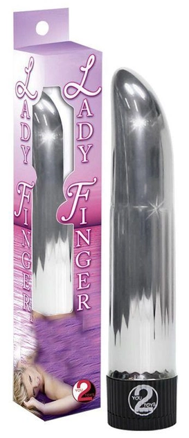 Вібратор You2Toys з вигнутим кінцем Lady Finger колір сріблястий (05435047000000000) - зображення 1