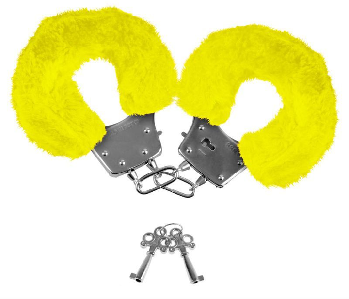 Наручники Neon Luv Touch Neon Furry Cuffs колір жовтий (05957012000000000) - зображення 1