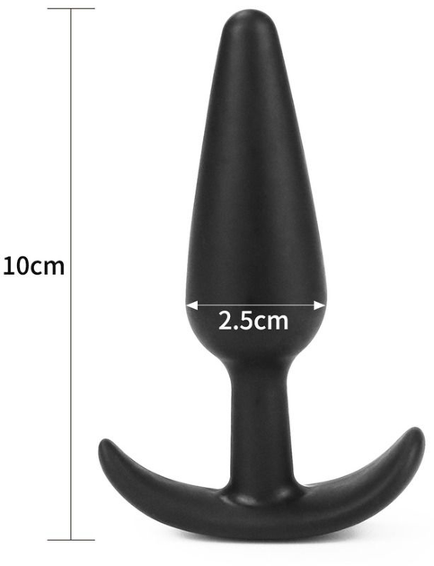 Анальная пробка Lovetoy Lure Me Classic Small Plug, 10 см цвет черный (16869005000000000) - изображение 5