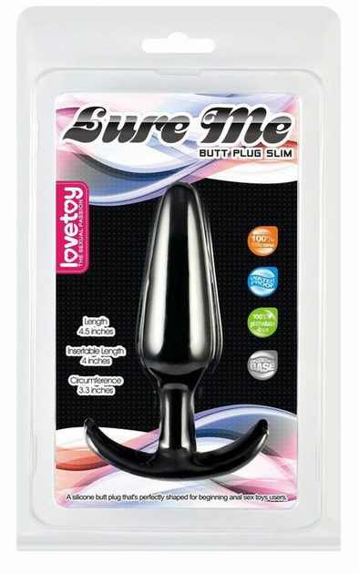 Анальная пробка Lovetoy Lure Me Classic Small Plug, 10 см цвет черный (16869005000000000) - изображение 6