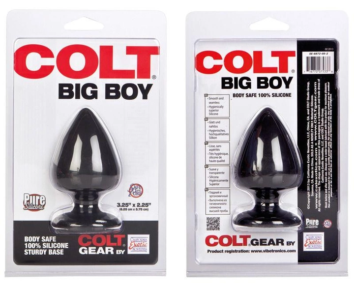 Анальная пробка Colt Big Boy цвет черный (15919005000000000) - изображение 2