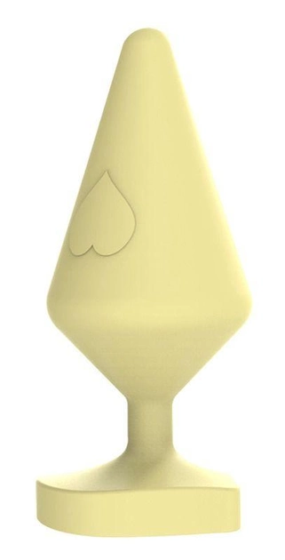 Анальная пробка Chisa Novelties Luv Heart Plug Large цвет желтый (20685012000000000) - изображение 2