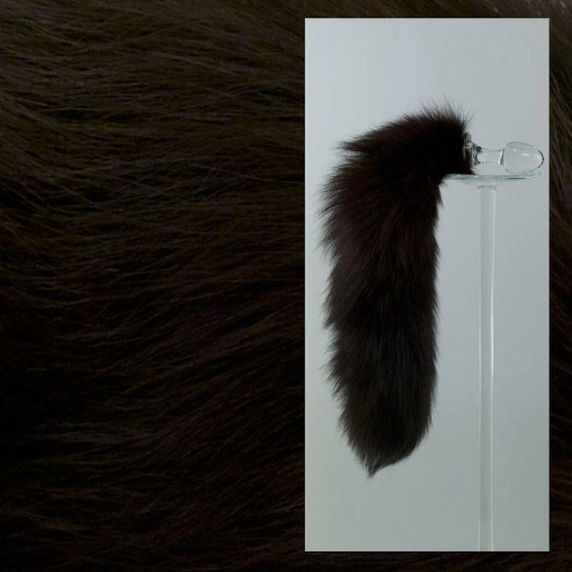 Анальная пробка Crystal Minx Real Fur Tails Brown Fox Tail с натуральным мехом коричневой лисы (16936000000000000) - изображение 2