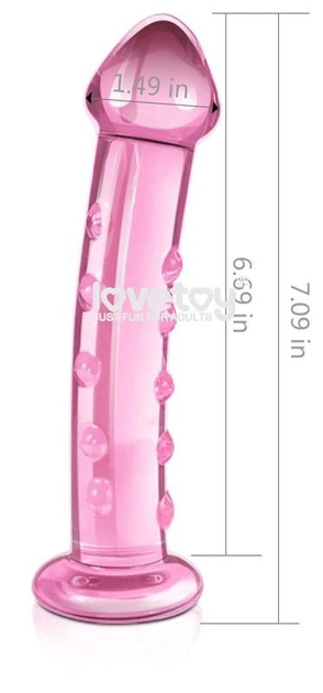 Анальна пробка Lovetoy Glass Romance колір рожевий (18967016000000000) - зображення 2