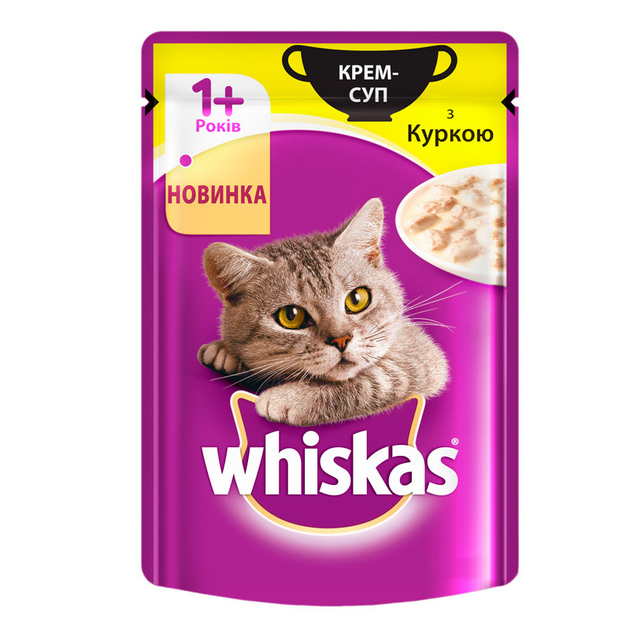 Влажный корм для кошек Whiskas крем-суп с курицей 85г от продавца ...
