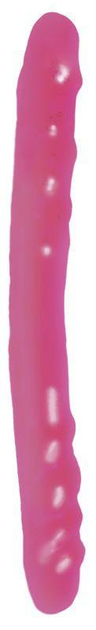 Двосторонній фалоімітатор Basix Rubber Works - 16 Double Dong колір рожевий (08565016000000000) - зображення 1
