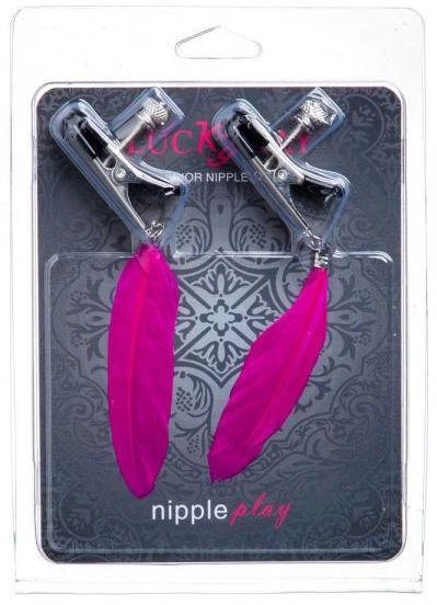 Затискачі на соски Lucky Bay Nipple play з плоскими пір'їнками колір рожевий (21948016000000000) - зображення 2