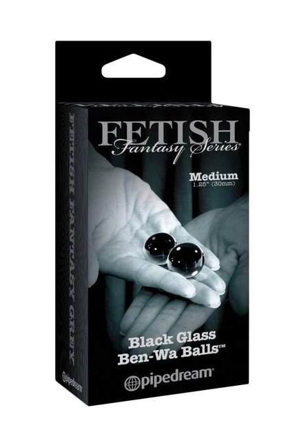 Вагінальні кульки Fetish Fantasy Series Limited Edition Medium Black Glass Ben-Wa Balls (11386000000000000) - зображення 2