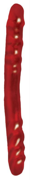 Двухсторонний фаллоимитатор Basix Rubber Works - 16 Double Dong цвет красный (08565015000000000) - изображение 1