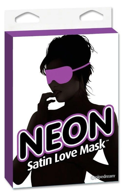 Маска на очі Neon Satin Love Mask колір фіолетовий (16061017000000000) - зображення 1