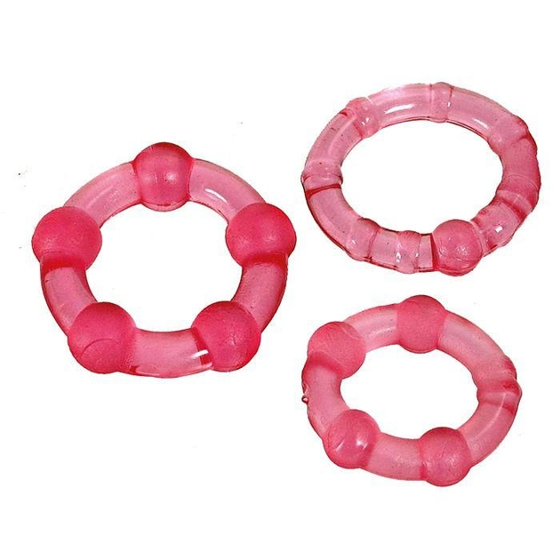 Набор из трех розовых гелевых эрекционных колец Get Hard (00844000000000000) - изображение 1