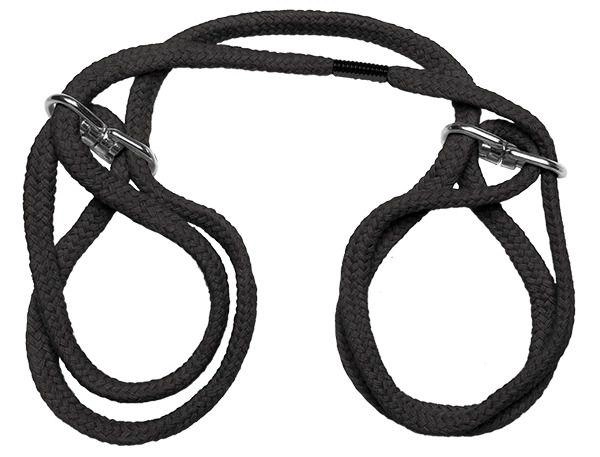 Бондаж для рук Doc Johnson Japanese Style Bondage Wrist or Ankle Cuffs колір чорний (21902005000000000) - зображення 1