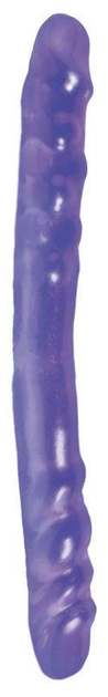 Двосторонній фалоімітатор Basix Rubber Works - 16 Double Dong колір фіолетовий (08565017000000000) - зображення 1