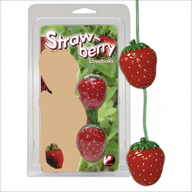 Вагінальні кульки-полунички Strawberry Loveballs (05684000000000000) - зображення 2